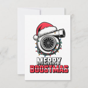 Frohe Boostmas Boost Liebhaber Santa Turbo Weihnac Dankeskarte