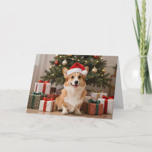 Frohe Botschaft der großen Freude – Corgi Weihnach Feiertagskarte