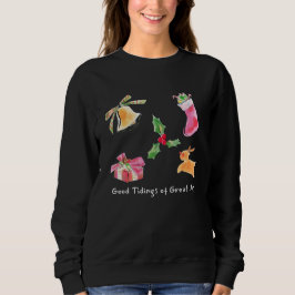 Frohe Botschaft der großen Freude Feiertagsillustr Sweatshirt