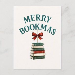 Frohe Buchweihnacht Feiertagspostkarte