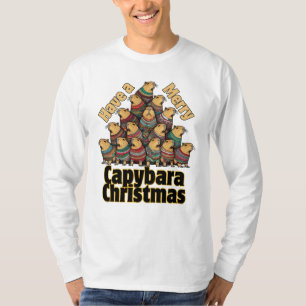 Frohe Capybara Weihnachten T-Shirt