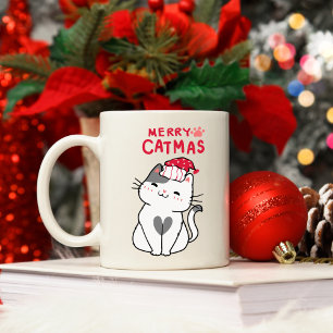 Frohe Catmas Niedliche Weihnachten Kaffeetasse