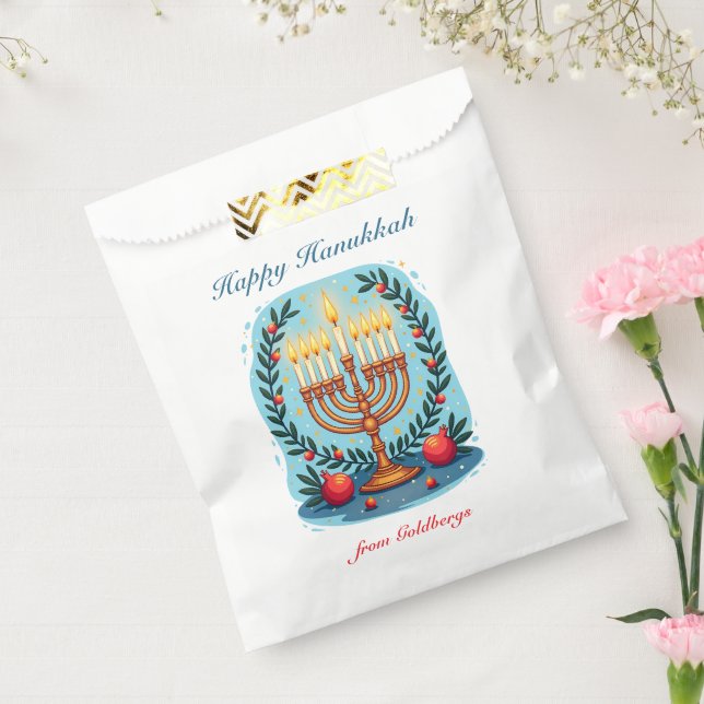 🕎 Frohe Chanukka Menora & Kranz Geschenktütchen (Versiegelt)