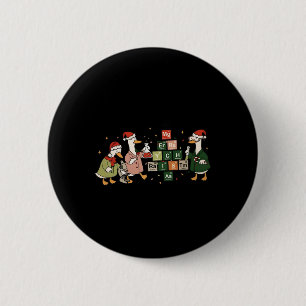 Frohe Chem Weihnachts Gans Chemie Weihnachten Wiss Button