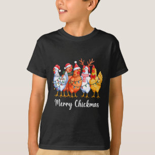 Frohe Chickmas Lustiges Weihnachten Hühnerliebhabe T-Shirt