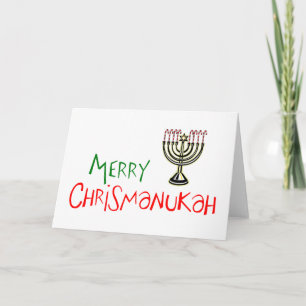 Frohe Chrismanukah- Weihnachten Chanukka Menora