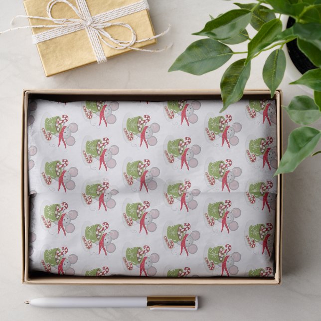Frohe ChrisMaus, Feiertagsmaus Seidenpapier (Geschenk)