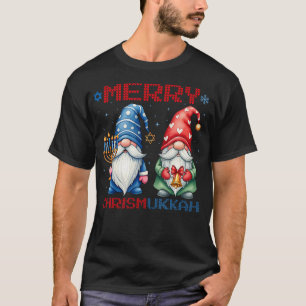 Frohe Chrismukkah Gnome, Merry Christmas und Happy T-Shirt