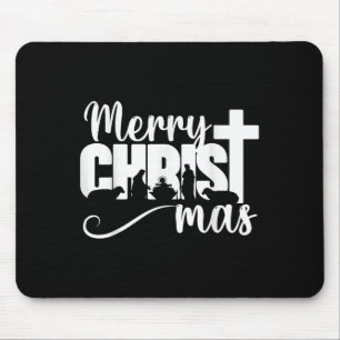 Frohe Christ Mas Christlich Weihnachten Jesus Chri Mousepad