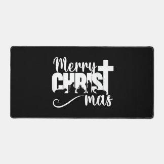 Frohe Christ Mas Christlich Weihnachten Jesus Chri Schreibtischunterlage