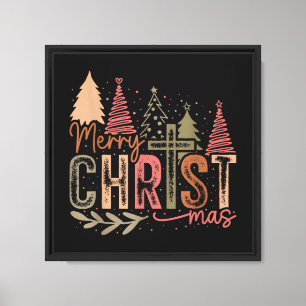 Frohe Christ Mas Weihnachten Christlicher Glaube J Leinwanddruck