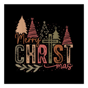 Frohe Christ Mas Weihnachten Christlicher Glaube J Poster