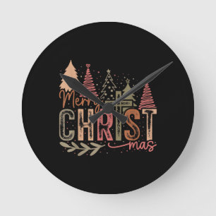 Frohe Christ Mas Weihnachten Christlicher Glaube J Runde Wanduhr