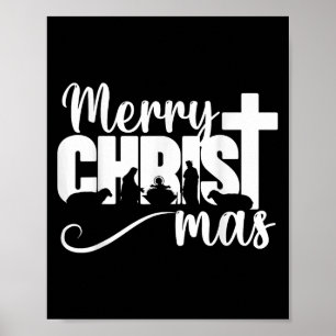 Frohe Christ Weihnacht Christlich Weihnachten Jesu Poster