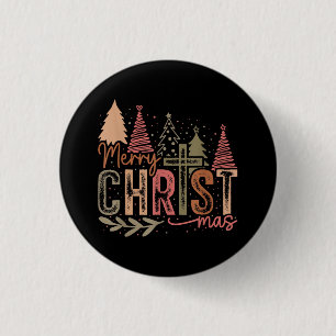 Frohe Christ Weihnachten Christlich Glaube Jesus C Button