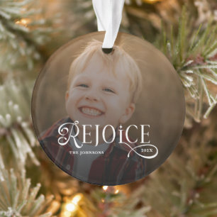 Frohe Christliche Religiöse Frohe Weihnachten Foto Ornament