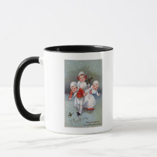 Frohe ChristmasLittle Kids Ice Skaten Tasse