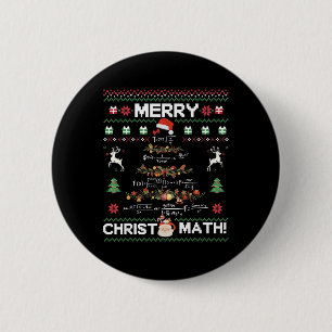 Frohe Christmath Lustige Weihnachten Mathe Baum St Button