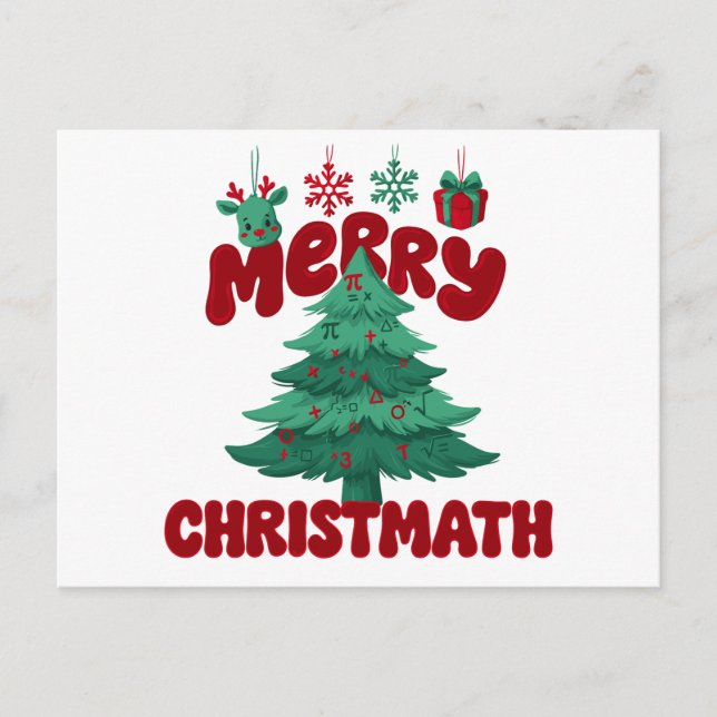 Frohe Christmath Weihnachten Mathelehrer Pi Baum (Vorderseite)