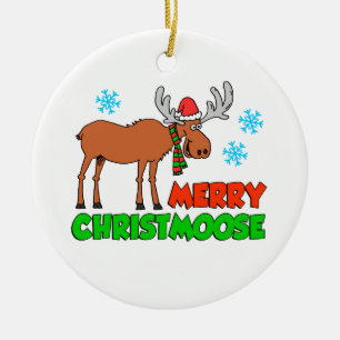 Frohe Christmoose Niedliche Ferienwohnung Keramik Ornament