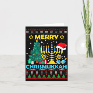 Frohe Christmukkah Chanukka Weihnachtsbaum Xmas Fa Karte