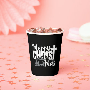 Frohe Christus Mas Christlich Weihnachten Jesus Fa Pappbecher