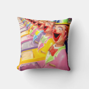Frohe Clowns, wirbelkissen. Kissen