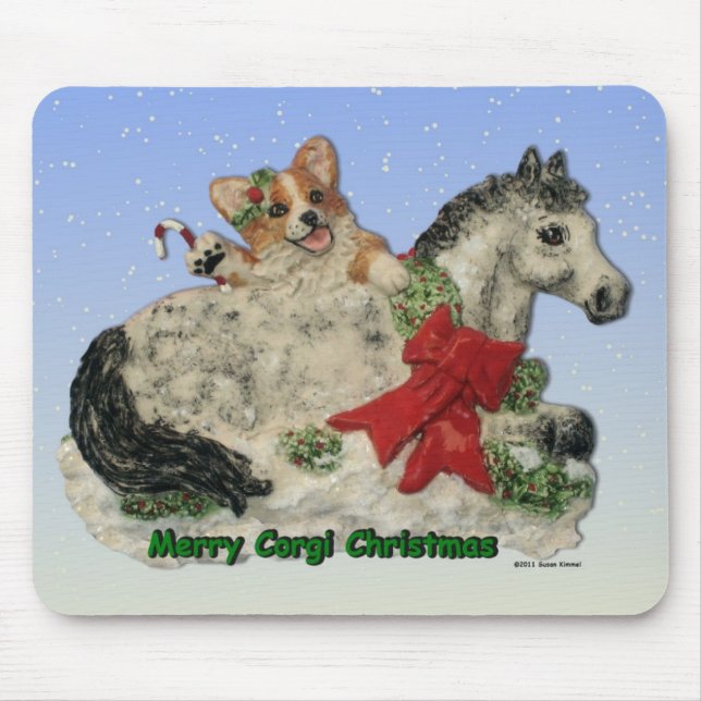 Frohe Corgi-Weihnachten! Mousepad (Vorne)