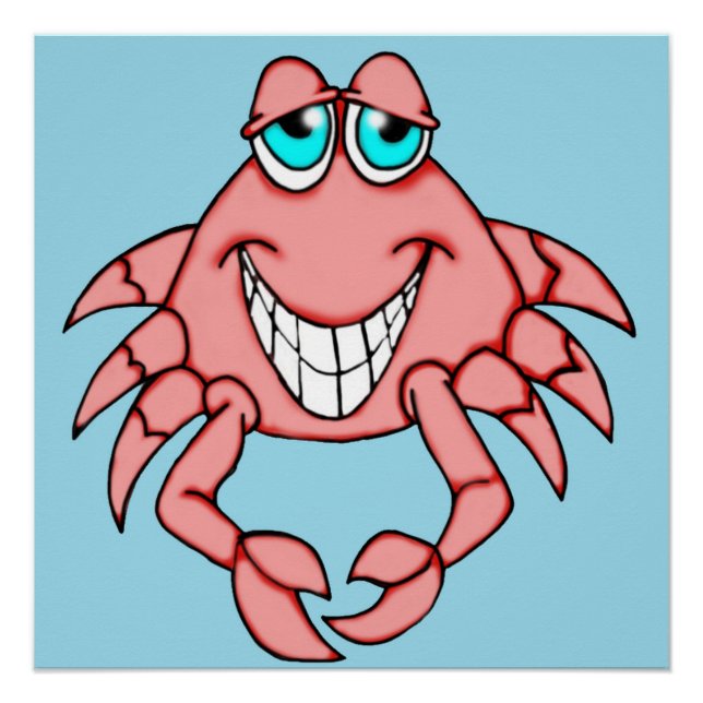 Frohe Crab Poster (Vorderseite)