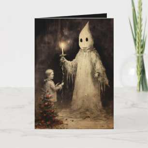 Frohe Creepmas Gruseliger Geist Gothic Vintage Karte