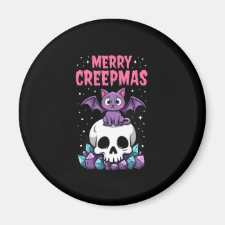 Frohe Creepmas-Katzen-Pastell-Goth-Weihnachten-Tot Magnet