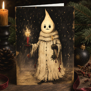 Frohe Creepmas Weihnachten Geist Gothic Vintage Postkarte