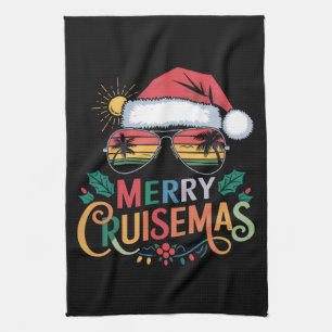 Frohe Cruisemas 2024 Weihnachten Santa Rentier Geschirrtuch