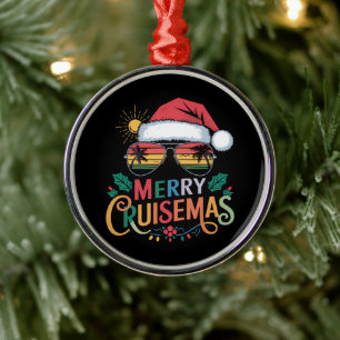 Frohe Cruisemas 2024 Weihnachten Santa Rentier Ornament Aus Metall
