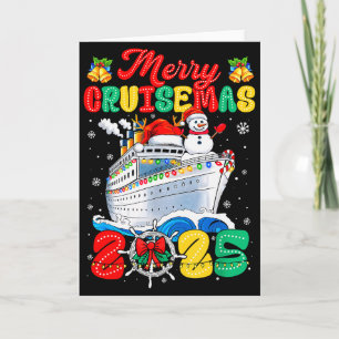 Frohe Cruisemas 2025 Weihnachten Santa Groovy Kreu Karte