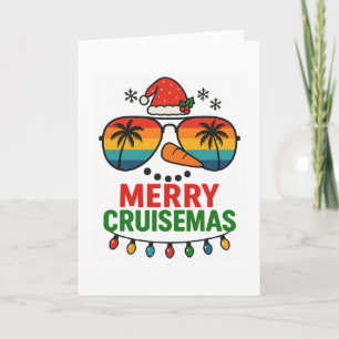 Frohe Cruisemas 2025 Weihnachten Santa Schneemann Karte