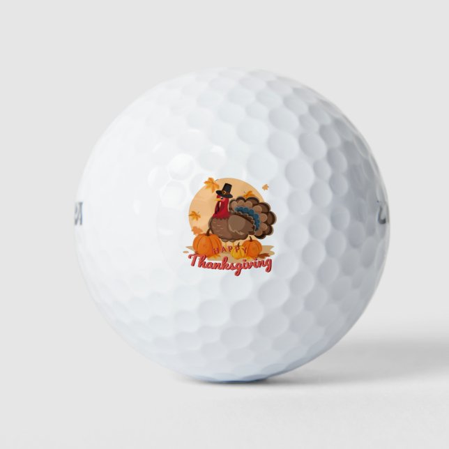 frohe Danksagerin Golfball (Vorderseite)