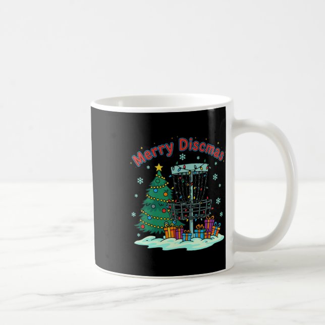 Frohe Discmas Disc Golf Korb Weihnachtsbaum  Kaffeetasse (Rechts)