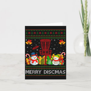 Frohe Discmas hässliche Weihnachtspullover Lustige Karte