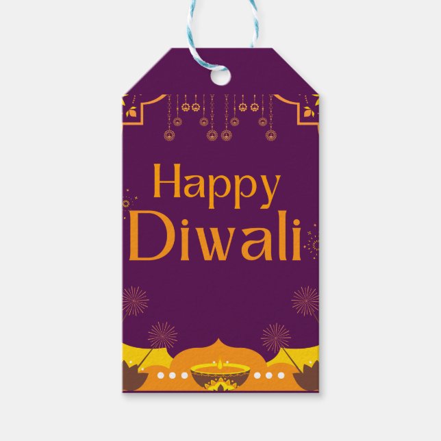 Frohe Diwali-Party  Geschenkanhänger (Vorderseite)