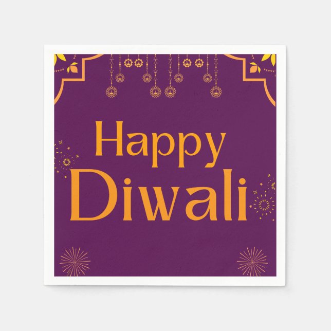Frohe Diwali-Party  Serviette (Vorderseite)
