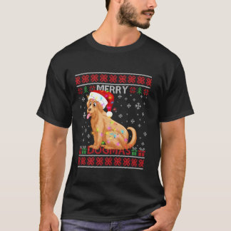 Frohe Dogmas Golden Retriever Weihnachtsmannmütze  T-Shirt