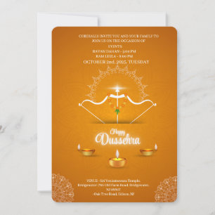 Frohe Dussehra-Feier-Einladung Einladung