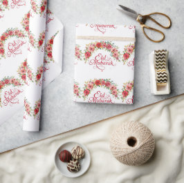 Frohe Eid Al-Fitr Mubarak Floral Geschenkpapier