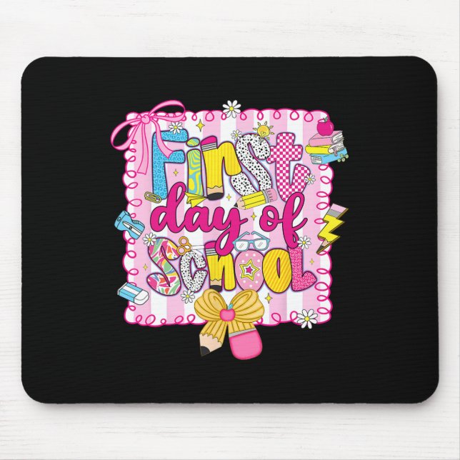 Frohe Einschulung Bleistift Bo Mousepad (Vorne)