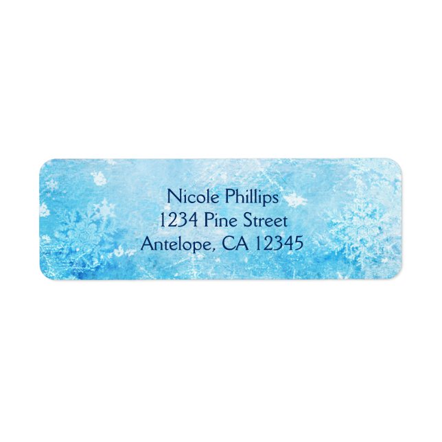 Frohe EisWinter Wonderland-Rücksendeadressen-Aufkl (Vorne)