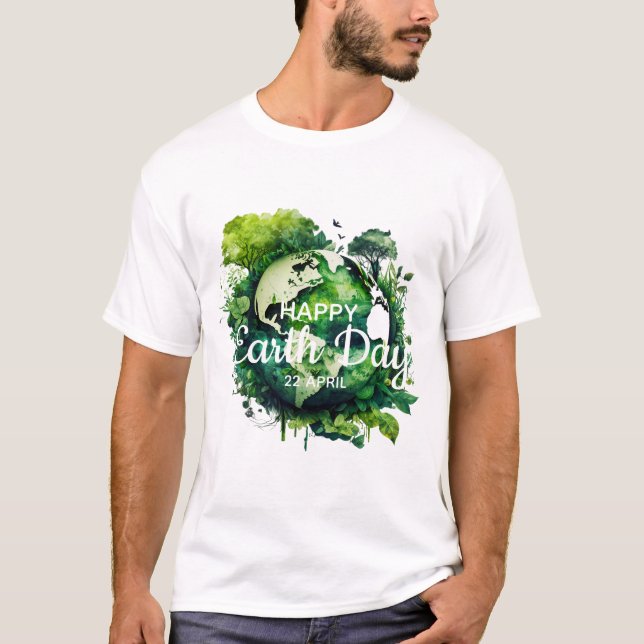Frohe Erdtagsfeier 2026 T-Shirt (Vorderseite)