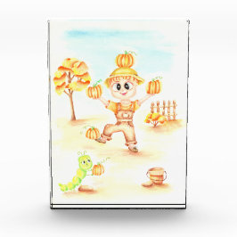 Frohe Ernte kleiner Ingwerjunge Fotoblock