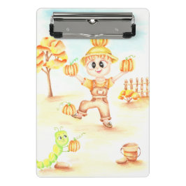 Frohe Ernte kleiner Ingwerjunge Mini Klemmbrett