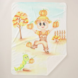 Frohe Ernte kleiner Ingwerjunge Sherpadecke